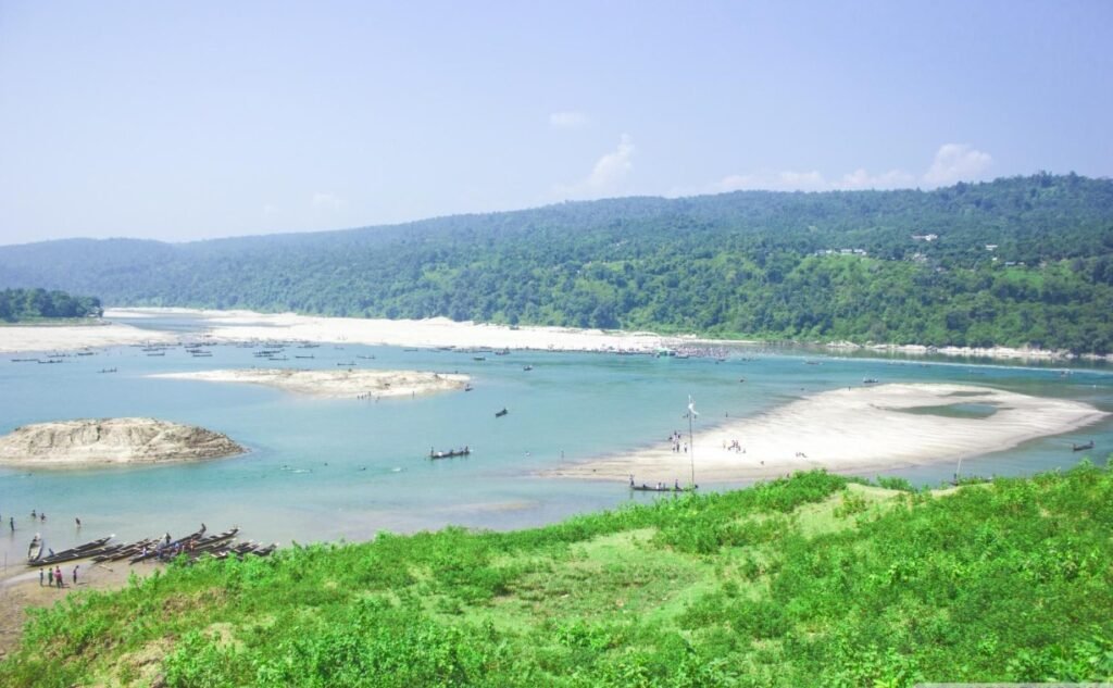 Community Tourism in Bangladesh at Jaflong with the Piyain River and surrounding tea gardens