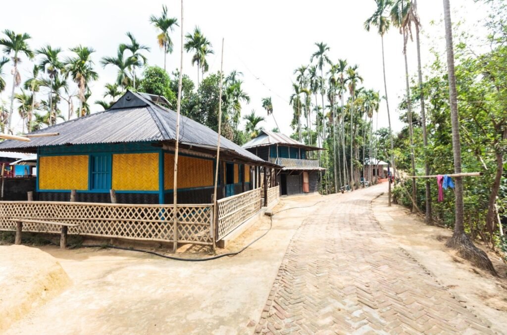 Traditional Khasi village in Jaflong, Bangladesh